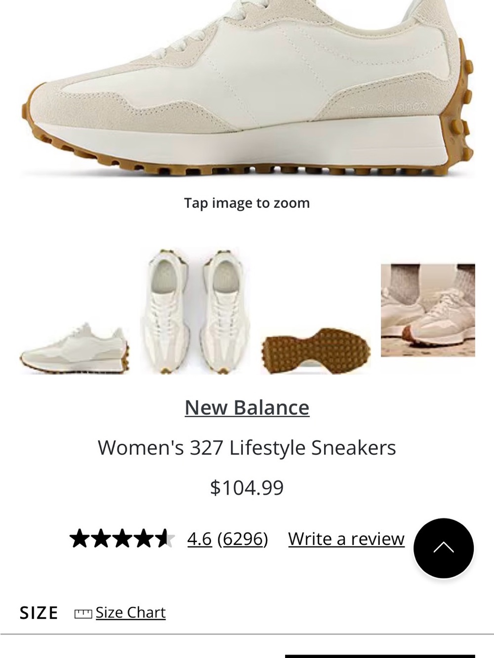 New Balance Cream & Gum Women's 327 Lifestyle Sneakers NWOB - Picture 5 of 11